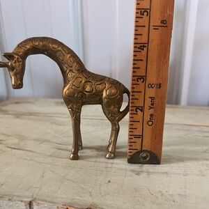 Vintage brass giraffe animal figure